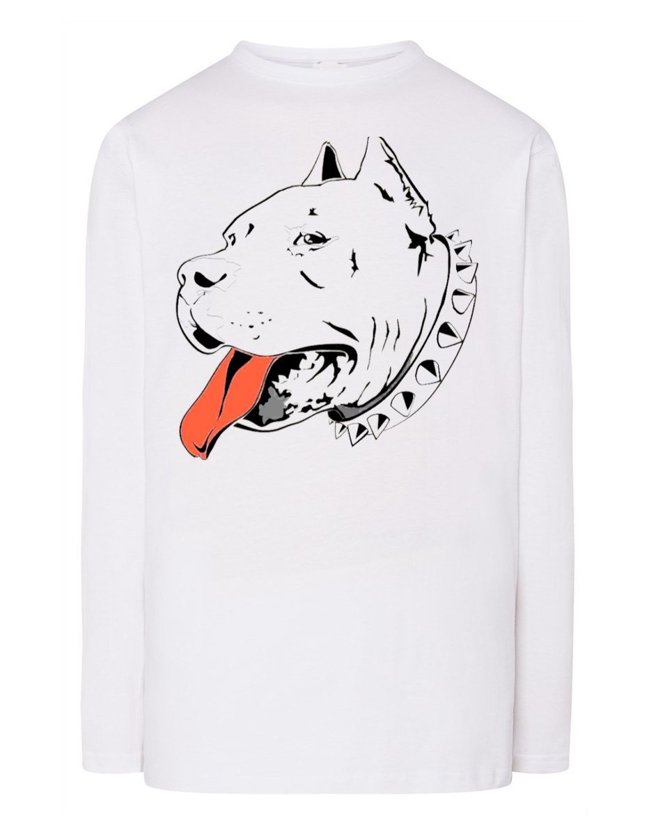 Longsleeve męski nadruk pies AMSTAF r.4XL