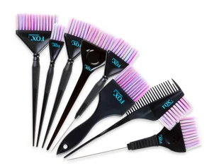 Fox Color Brushes, zestaw pędzli do farbowania włosów, 8 sztuk - Pozostałe akcesoria fryzjerskie - miniaturka - grafika 1