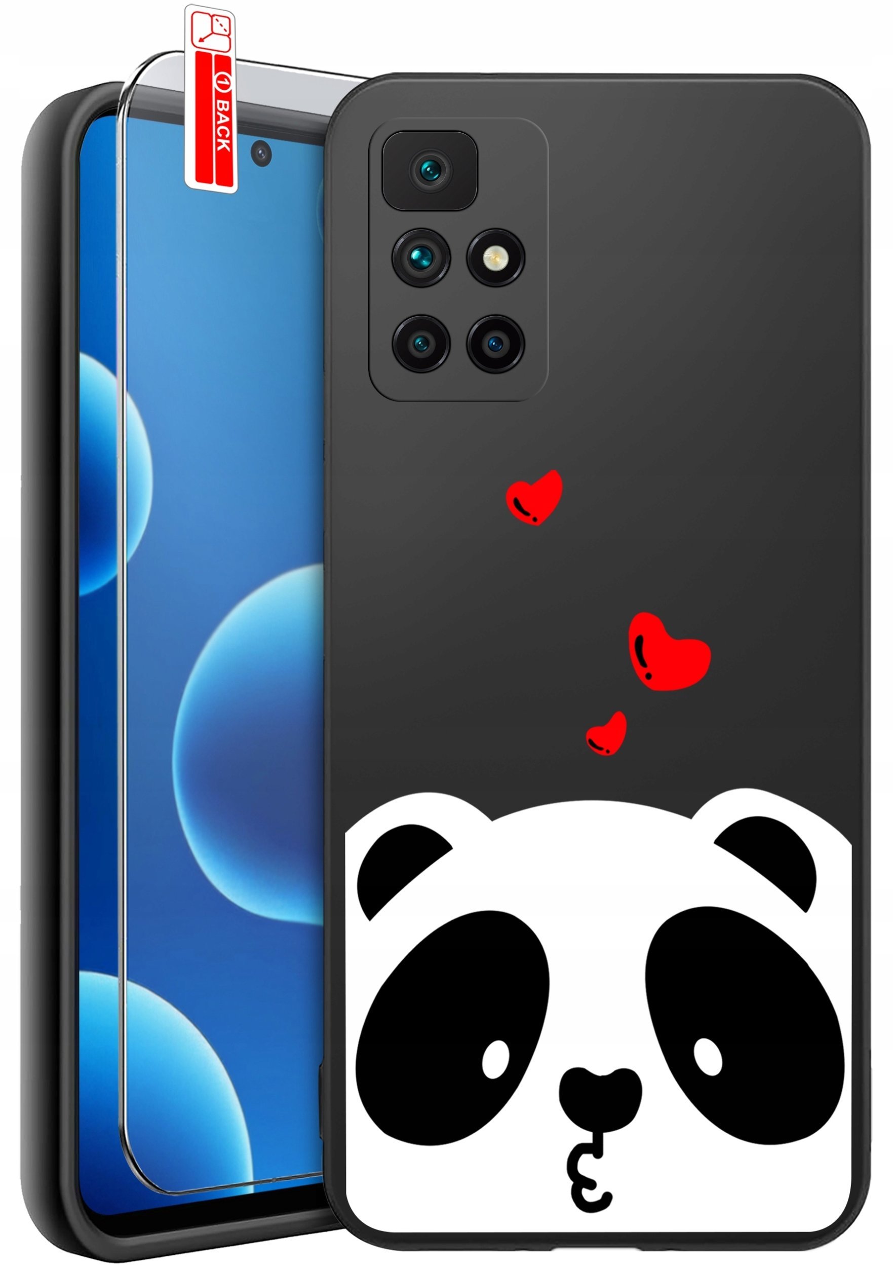 krainaGSM Etui Do Xiaomi Redmi 10 Wzory Silikonowe Matt Case + Szkło 9H