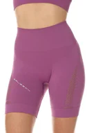 Odzież trekkingowa damska - Legginsy krótkie damskie Brubeck Gym LB10440 wrzosowy - miniaturka - grafika 1