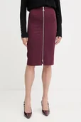 Spódnice - Patrizia Pepe spódnica kolor bordowy midi ołówkowa 8G0485 A025 - miniaturka - grafika 1