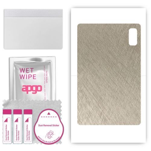 folia naklejka skórka strukturalna na TYŁ do HTC A103 Plus - Tytan Srebrny - apgo SKINS