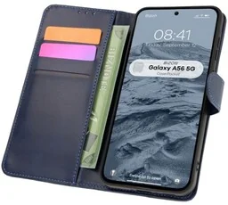 Bizon Etui z klapką Case Pocket do Galaxy A56 5G, granatowe - Etui i futerały do telefonów - miniaturka - grafika 1