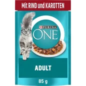 Mokra karma dla kotów - Purina ONE Adult 26 × 85 g z wołowiną i marchewką - miniaturka - grafika 1