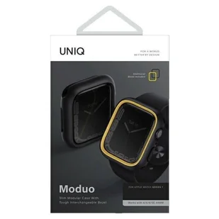 UNIQ etui Moduo Apple Watch Series  4/5/6/7/8/SE 44/45mm czarny-musztardowy/midnight-mustard - Akcesoria do smartwatchy - miniaturka - grafika 5