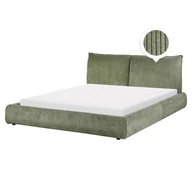 Łóżka - Łóżko sztruksowe 160 x 200 cm zielone VINAY - miniaturka - grafika 1
