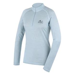 Damska bielizna termoaktywna Husky Merow zip L Rozmiar: XL / Kolor: jasnoniebieski - Koszulki sportowe damskie - miniaturka - grafika 1