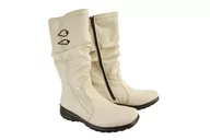 Kozaki damskie - RIEKER TEX Z7072-60 beige, kozaki damskie - Rieker - miniaturka - grafika 1