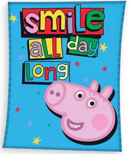 kocyk koc welur welurowy puchaty ŚWINKA PEPPA PIG George 110X140 - Koce i narzuty dla dzieci - miniaturka - grafika 1