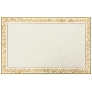 Podkładka na stół EUROFIRANY Majorka 32 x 52 cm Biało-złoty - Obrusy i serwetki - miniaturka - grafika 1