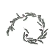 Ozdoby bożonarodzeniowe - Girlanda świerk srebrny z szyszkami 150 cm - miniaturka - grafika 1