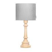 Lampy stojące - Lamps & Company, Lampa stołowa aksamitny abażur, Szary - miniaturka - grafika 1