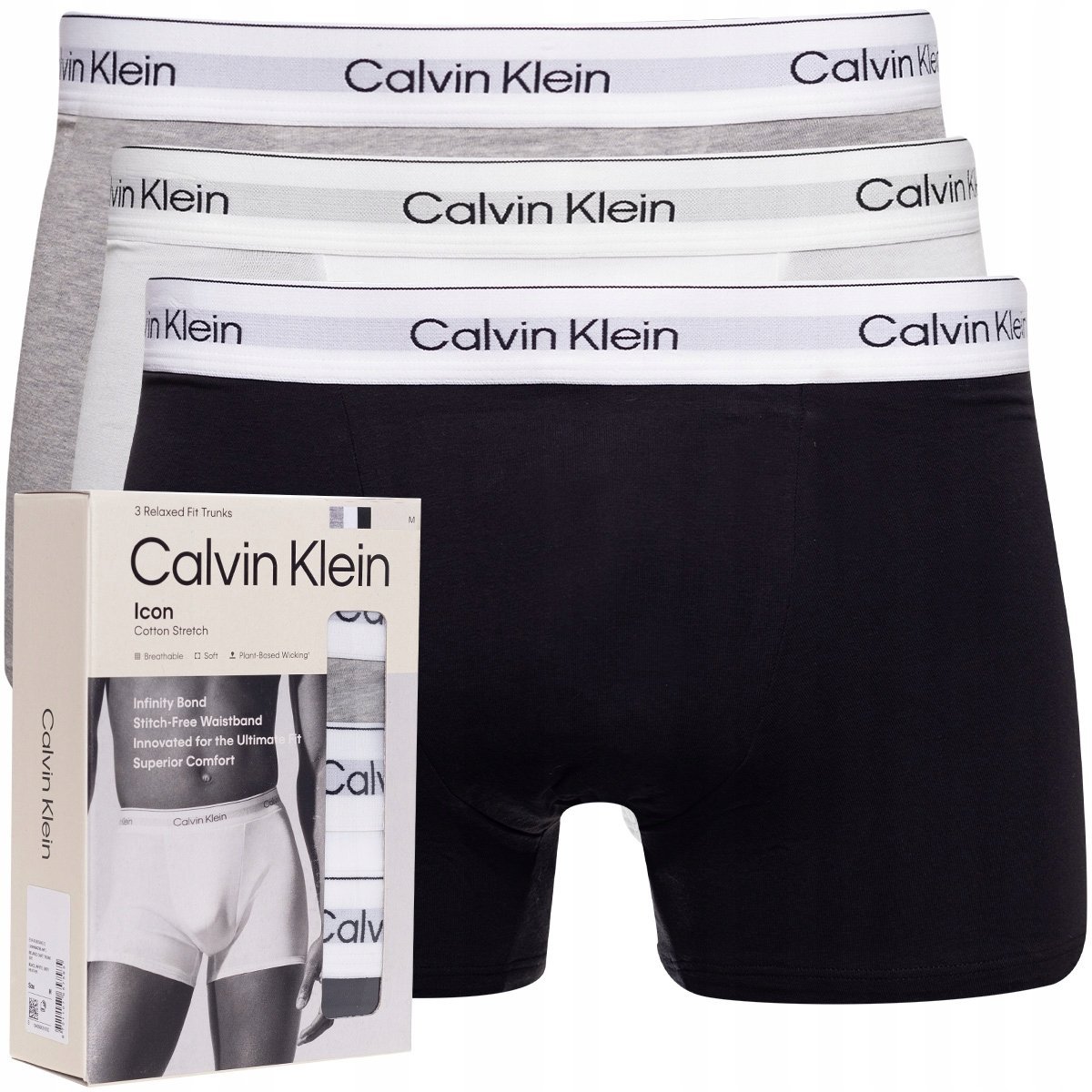 Calvin Klein Majtki Bokserki wielokolorowy 3- pack rozmiar XL