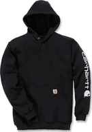Bluzy męskie - Carhartt Bluza Carhartt Midweight Signature Logo Black - miniaturka - grafika 1