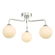 Lampy sufitowe - Lampa wisząca Feya 3 Light Semi Flush Polished Chrome Opal Glass - miniaturka - grafika 1