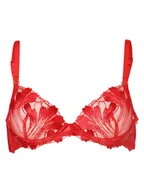 Biustonosze - Bluebella - Damski biustonosz z fiszbinami  Colette, czerwony - miniaturka - grafika 1
