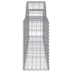 vidaXL Kosze gabionowe, 5 szt, 200x30x60/80 cm, galwanizowane żelazo - Ogrodzenia - miniaturka - grafika 6