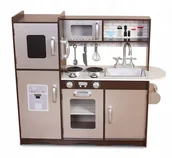 Zabawki AGD - Duża drewniana kuchnia dla dzieci szafki lodówka - miniaturka - grafika 1