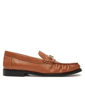 Mokasyny damskie - Mokasyny Tommy Hilfiger Soft Leather Horsebit Loafer FW0FW08414 Pomarańczowy - miniaturka - grafika 1