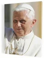 Ikony i obrazy sakralne - Papież Benedykt XVI, obraz na płótnie canvas - miniaturka - grafika 1