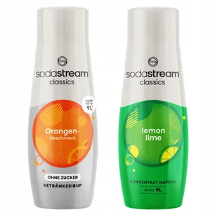 Syropy SodaStream Orange Zero Pomarańcza Bez Cukru + Lemon Lime Cytryna Limonka - Syropy i koncentraty owocowe - miniaturka - grafika 1