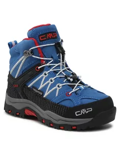 Buty dla chłopców - CMP Trekkingi Kid Rigel Mid Trekking Shoe Wp 3Q12944 Niebieski - grafika 1