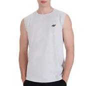 Koszulki męskie - Koszulka męska 4F WMM00TSLEM12527M - szara - miniaturka - grafika 1