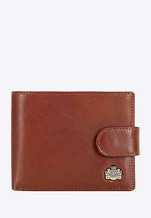 Męski portfel ze skóry zapinany jasny brąz - Portfele Męski portfel ze skóry zapinany jasny brąz - Portfele - miniaturka - grafika 1