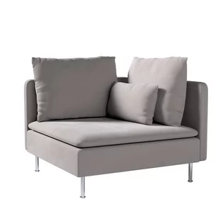 Dekoria pl pl Pokrowiec na sekcję narożną Söderhamn gołębi szary 99 x 99 x 83 cm Velvet 1008-704-11 - Pokrowce na meble - miniaturka - grafika 1