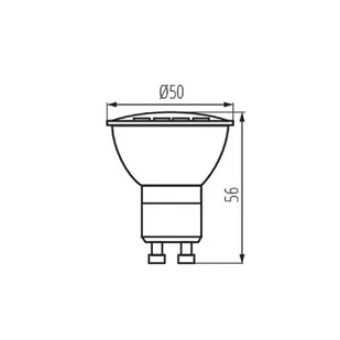 Żarówka LED GU10 1,2W CW TOMIv2 ZIMNA 230VAC 105lm 6500K - Żarówki LED - miniaturka - grafika 2