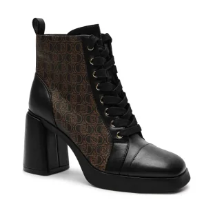 Liu Jo Botki na słupku GRACE 05 | z dodatkiem skóry - Botki damskie - miniaturka - grafika 1