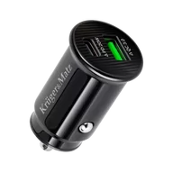 Ładowarki samochodowe - Kruger&Matz Ładowarka samochodowa dual USB 3100 mA z funkcją Quick Charge 3.0 i Power Delivery - miniaturka - grafika 1