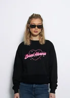 Kurtki damskie - Bluza your heart czarna - miniaturka - grafika 1