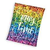 Koce i narzuty dla dzieci - Kocyk dziecięcy z miękkiego coralu PUSZYSTY KOC kolorowe klocki 150x200 - miniaturka - grafika 1