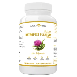 Natural Herbs, Ostropest Plamisty Ekstrakt, 120 kaps. - Witaminy i minerały - miniaturka - grafika 1