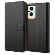 Portfele - TEMU Etui na Telefon dla OPPO Reno 8 Lite 5G / OPPO Reno 7 Lite, Portfel z Ekoskóry z Klapką i Podstawką Ochronną, Czarne - miniaturka - grafika 1