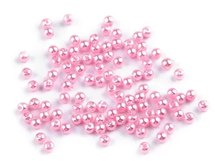 Perełki Plastik Glance Jasny Róż 4Mm 50Szt - Półfabrykaty do biżuterii - miniaturka - grafika 1