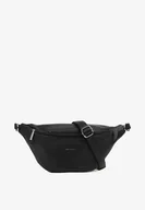 Nerki - Czarna Nerka na Regulowanym Pasku ze Srebrnym Wykończeniem Turielle - miniaturka - grafika 1