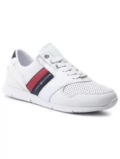 Sneakersy damskie - TOMMY HILFIGER Sneakersy Lightweight Leather Sneaker FW0FW04261 Biały - grafika 1