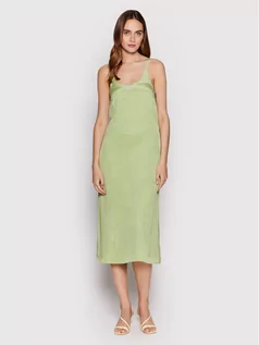 Sukienki - Calvin Klein Jeans Sukienka letnia J20J218341 Zielony Regular Fit - grafika 1