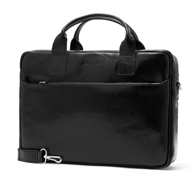 Elegancka torba męska ze skóry brodrene r12 czarna