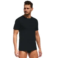 Koszulki męskie - Koszulka Authentic 202 New czarna Cornette-XXL - miniaturka - grafika 1