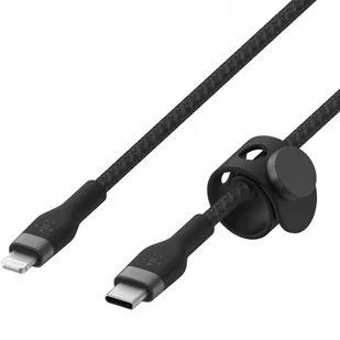 Belkin Kabel USB Typ-C Lightning Braided Silicone 2m Czarny - Kable USB - miniaturka - grafika 2