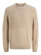 Swetry męskie - Jack & Jones Sweter w kolorze beżowym - miniaturka - grafika 1