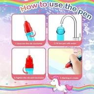 Maty edukacyjne - DUŻA MATA WODNA DO RYSOWANIA MALOWANIA WODĄ DZIECI NA PREZENTY - miniaturka - grafika 1