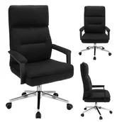 Fotele i krzesła biurowe - Fotel biurowy, podłokietniki, Sego, tkanina, czarny - miniaturka - grafika 1