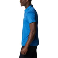 Koszulki męskie - Męska Koszulka COLUMBIA TRIPLE CANYON TECH POLO 1711661432 – Niebieski - miniaturka - grafika 1