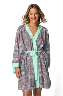 Szlafroki damskie - LA107 Kimono z kolorowym nadrukiem - model 3 - grafika 1