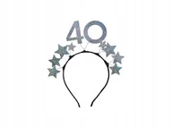 Ozdoby do włosów - Opaska Z Gwiazdkami 40 Srebrna - miniaturka - grafika 1