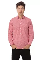 Koszule męskie - Uniform Works B218-M męska koszula w kratkę, czerwona - miniaturka - grafika 1
